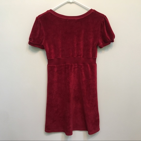 MNG Casual Sportswear Red Velvet Dress - Picture 4 of 4